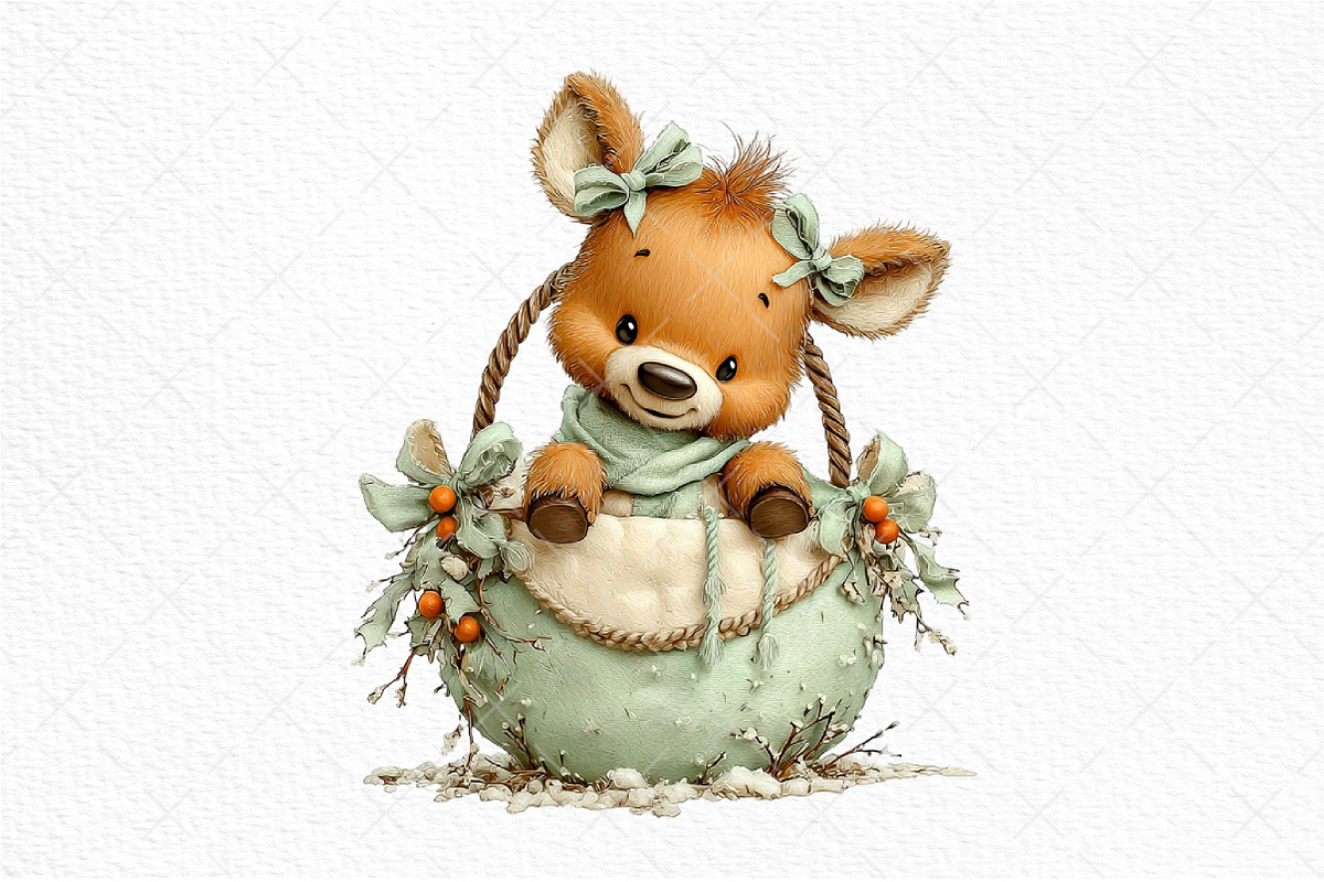 Whimsical Easter Reindeer Clipart, an Illustration by Craft Nest (Photo 9 of 11)