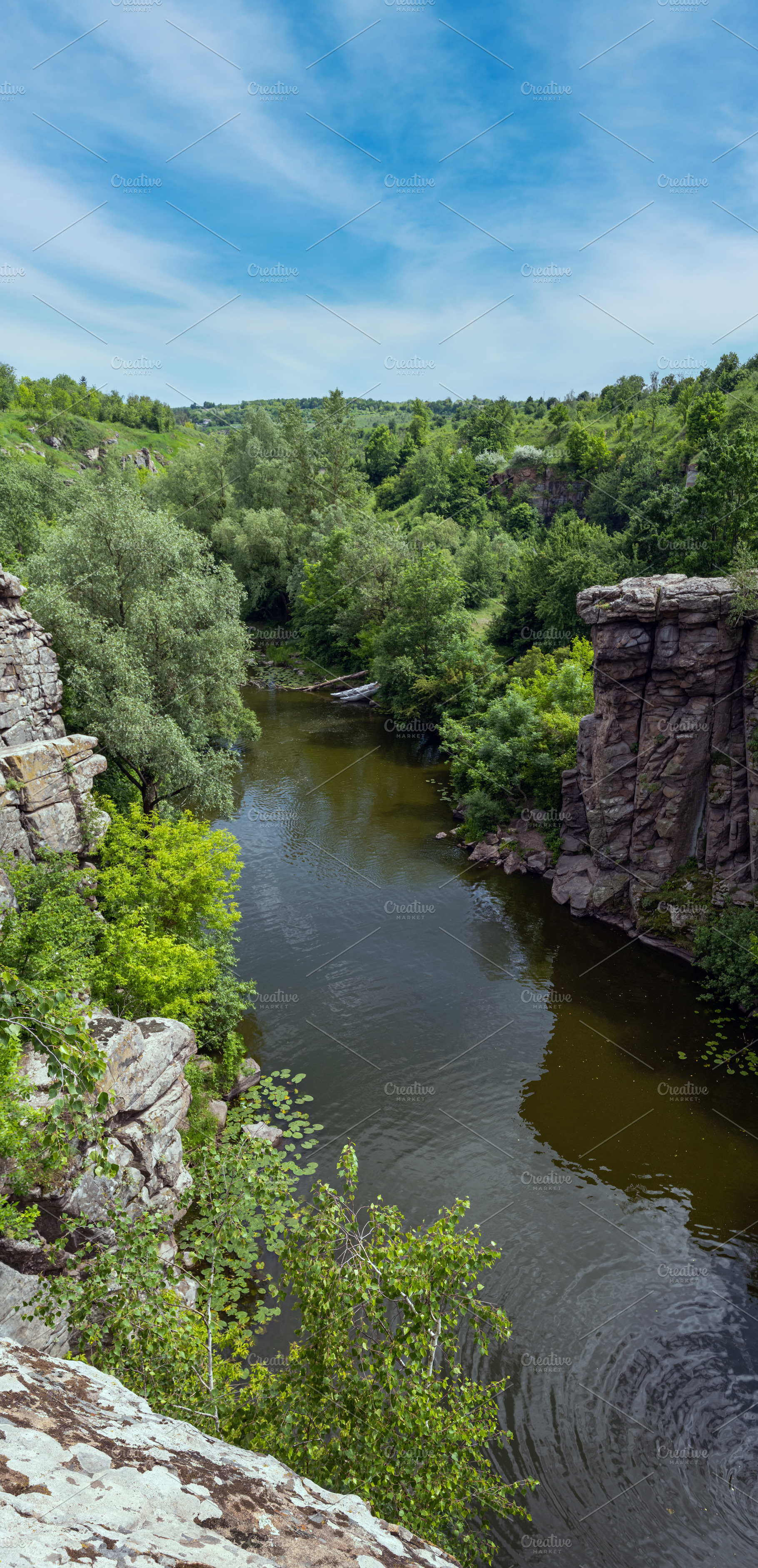 Buky Canyon summer landscape, Hirskyi Tikych river, Cherkasy Reg, a Nature Photo by YuriyB