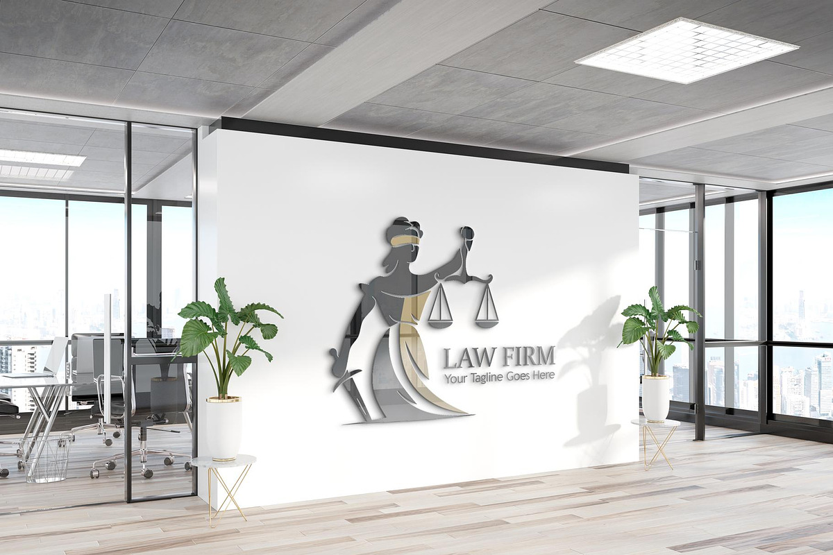 Modern Lady Justice Logo Template, a Branding & Logo Template by YUDesignStore (Photo 6 of 8)