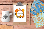 Vector ink pumpkin illustrations, a Background Graphic by lenavetka87 (Thumbnail 2 of 4)