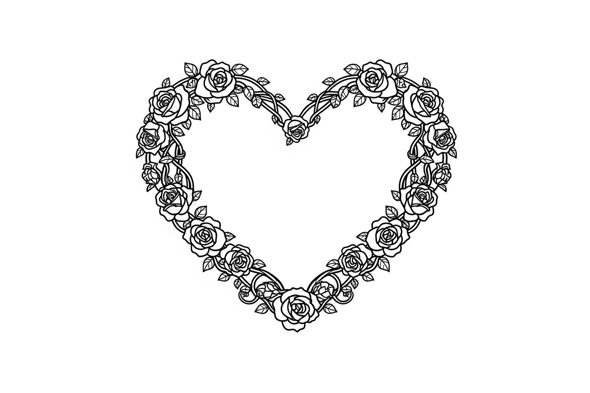 Floral Heart Frame SVG Bundle, an Illustration by Designs_River (Photo 17 of 31)