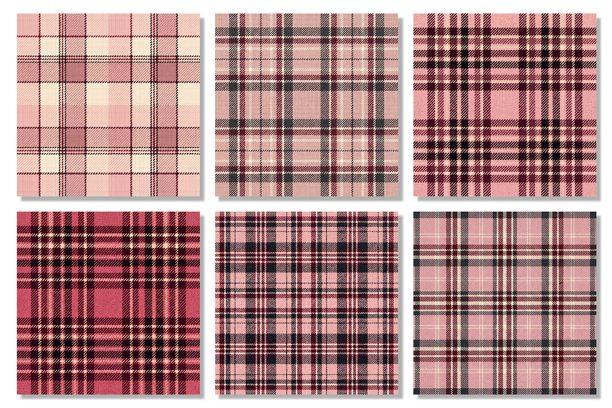 Pink Tartan Plaid Digital Paper, a Pattern Graphic by Dream Creation (Photo 2 of 4)