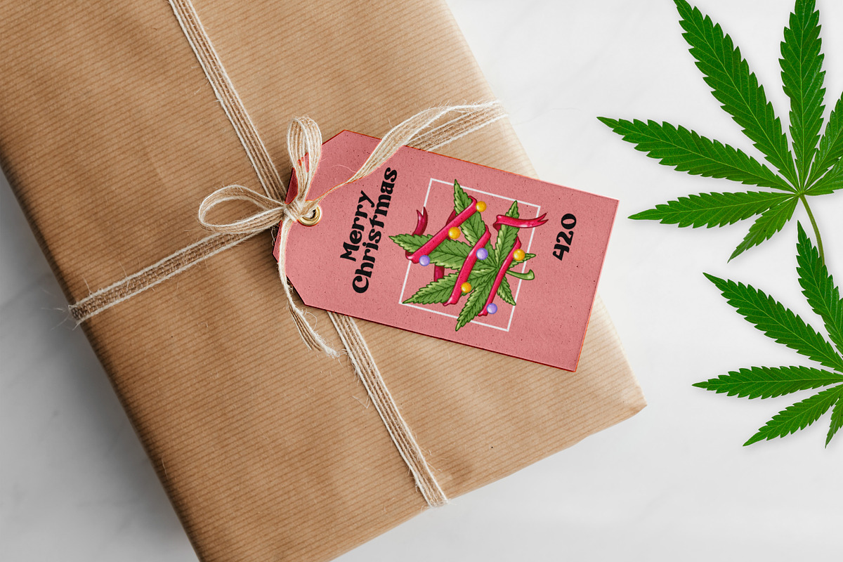 Christmas Cannabis collection, a Seasonal Illustration by SecondOfJuly (Photo 4 of 5)