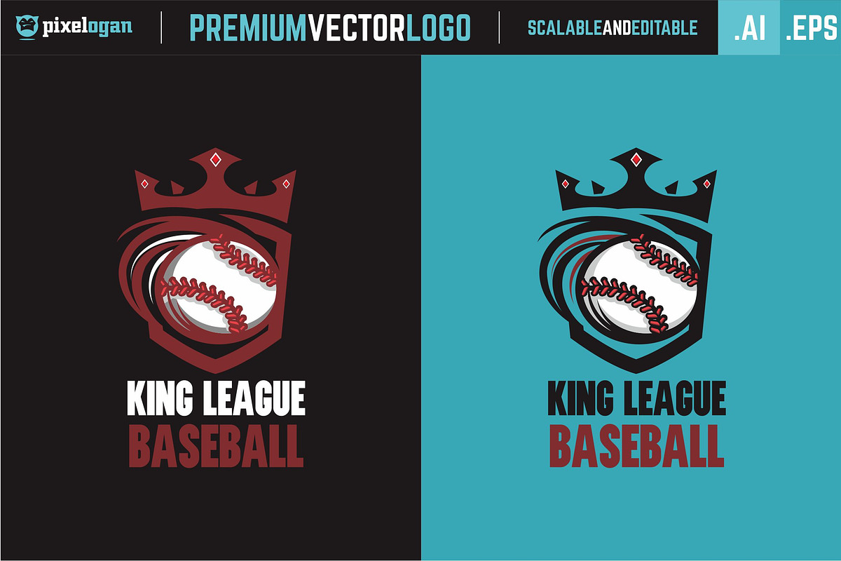 Baseball League Logo, a Branding & Logo Template by pixelogan (Photo 2 of 4)