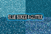 Blue Glitter & Bokeh Backgrounds, a Texture Graphic by Paper Element (Thumbnail 2 of 3)