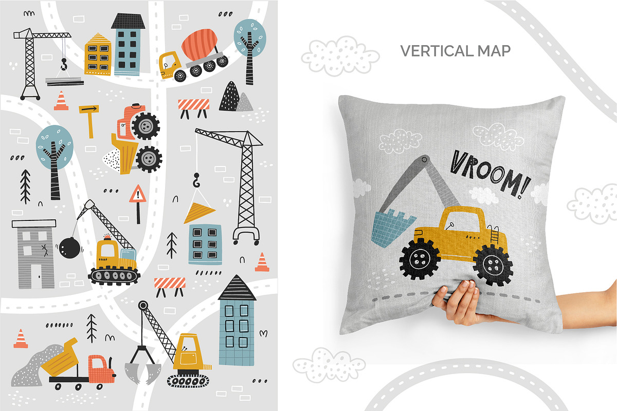 Cute Excavators Clipart Collection, a Transportation Illustration by Leysan Shayak (Photo 5 of 8)