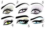 Colorful Eyes Vector Set, an Illustration by esylvia (Thumbnail 2 of 3)