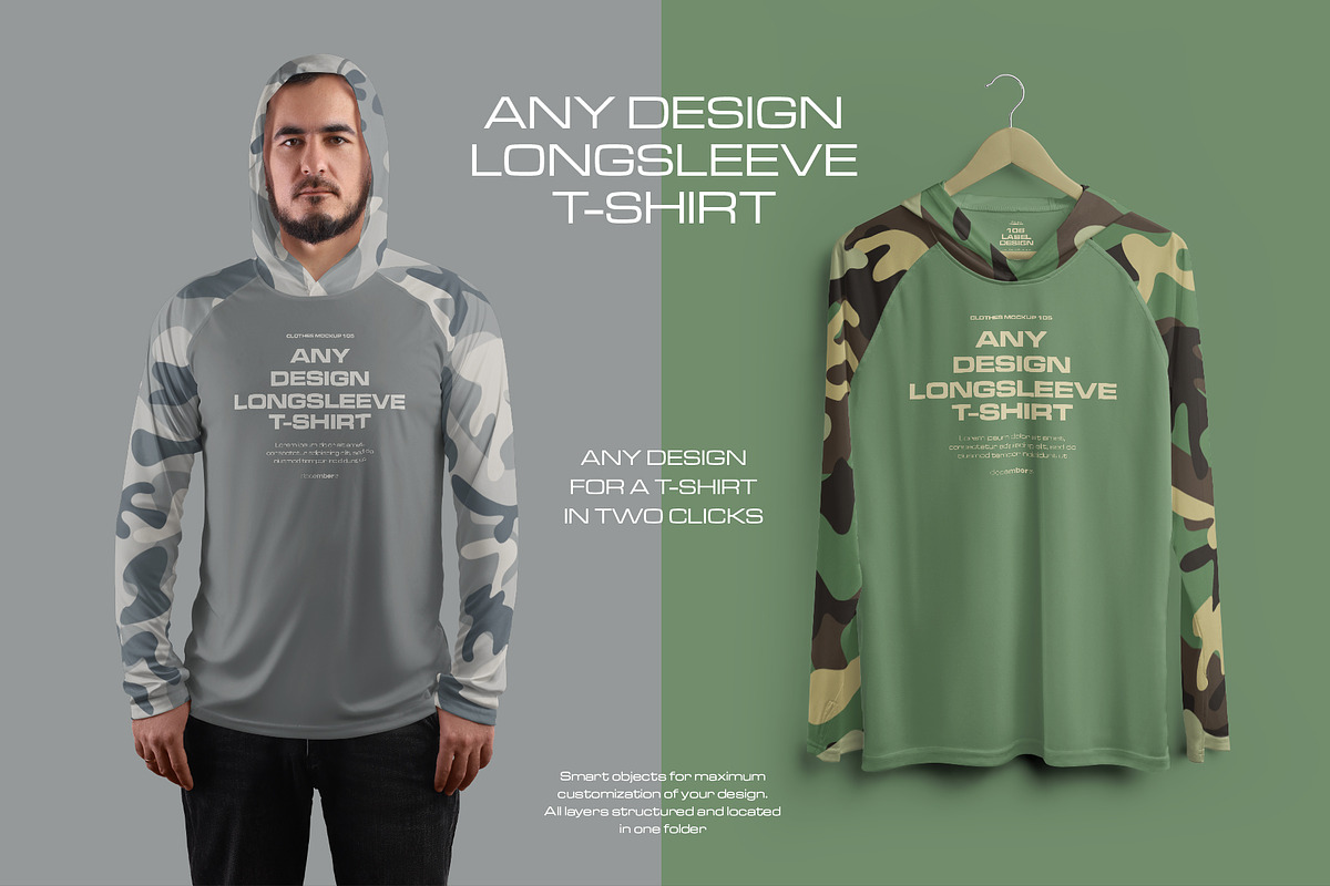 14 Men's Mockups Long Sleeve T-Shir, a Shirt Mockup by Grow Design Craft Studio (Photo 4 of 7)