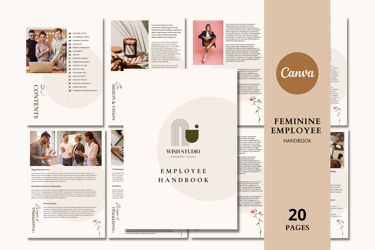 Employee Handbook Template, a Brochure Template by Bonita Digital Design (Photo 1 of 4)