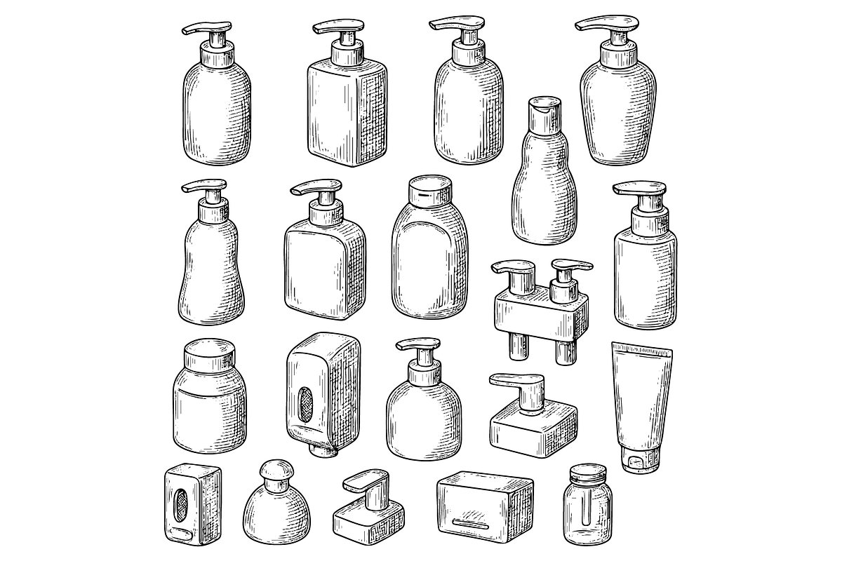Soap Dispenser Bottle Set, an Object Graphic by RT Studio