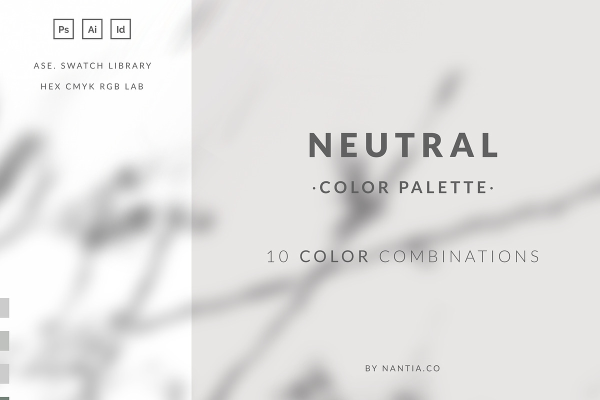 Neutral Color Palette collection, a Palette Add-On by Greek fonts by nantia.co (Photo 1 of 3)