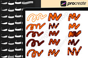 Procreate Outline Lettering Brushes, a Brush Add-On by DrawingStoryShop (Thumbnail 2 of 7)