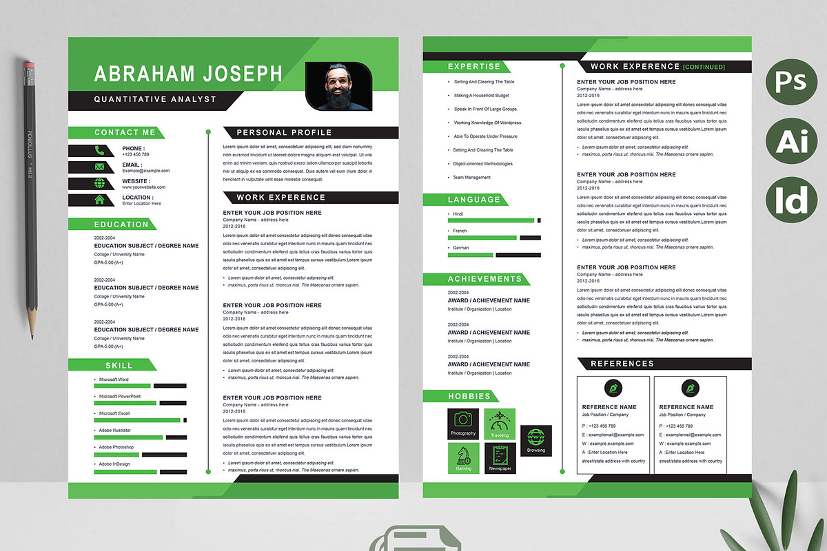 New Modern Resume | CV Template, a Resume Template by Attractive Resume (Photo 2 of 3)