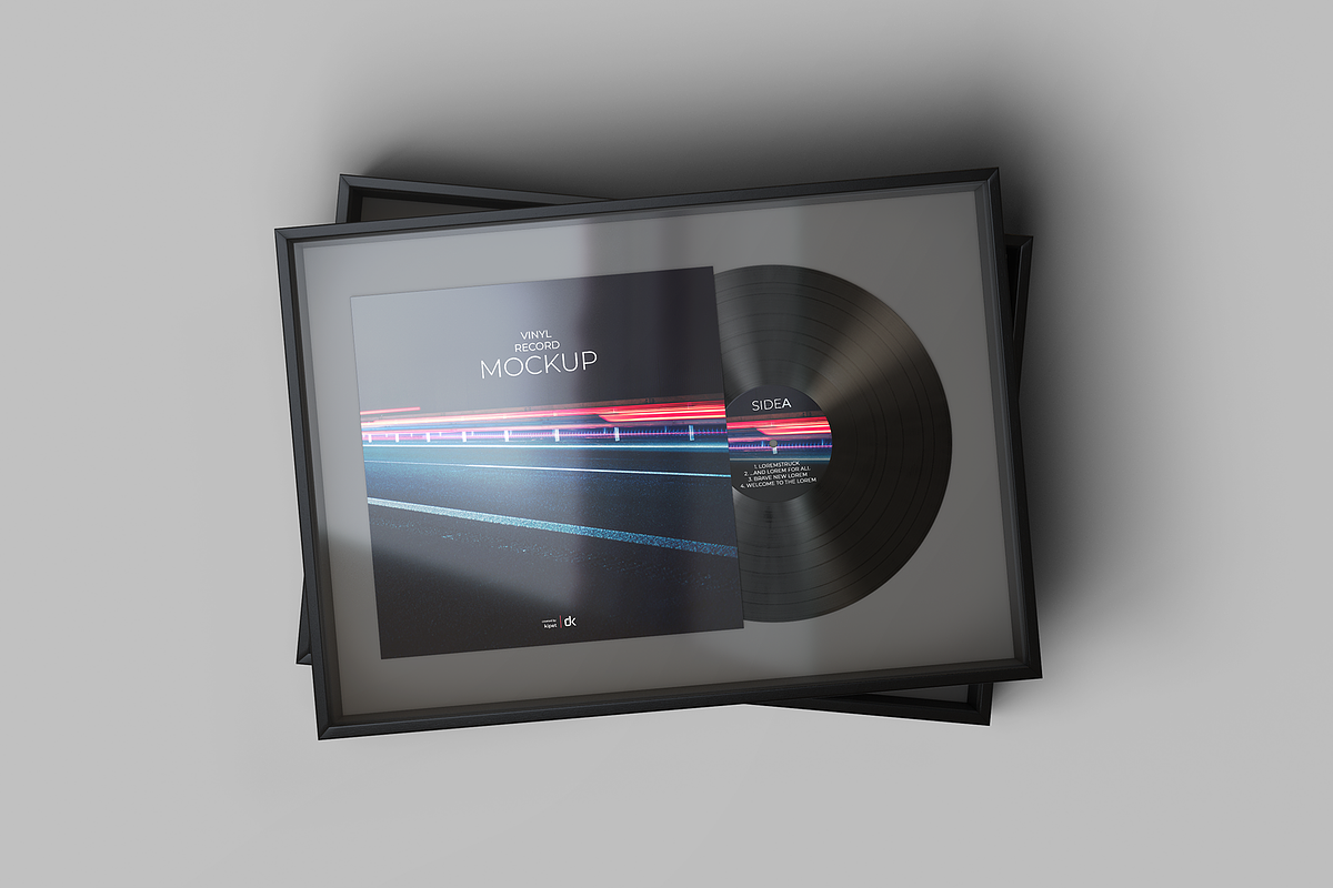 Framed Vinyl Mockup, a Packaging Mockup by KIPET (Photo 9 of 15)