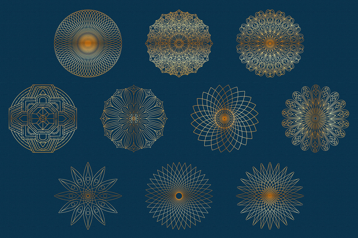 30 mandala gold line art, a Decorative Illustration by Pikgura (Photo 3 of 4)