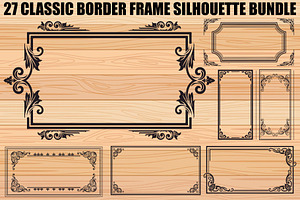 Classic Border Frame SVG Bundle, an Illustration by yasushie