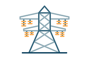 Energy Tower Flat Icon, a Duotone Icon by Pexelpy (Thumbnail 2 of 2)