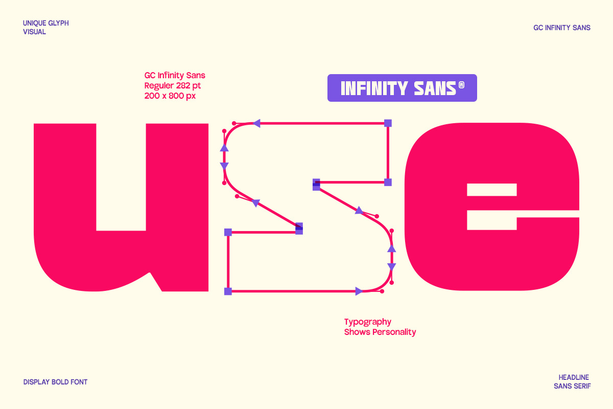 GC Infinity - Display Bold Sans, a Sans Serif Font by Glyphonic (Photo 13 of 16)