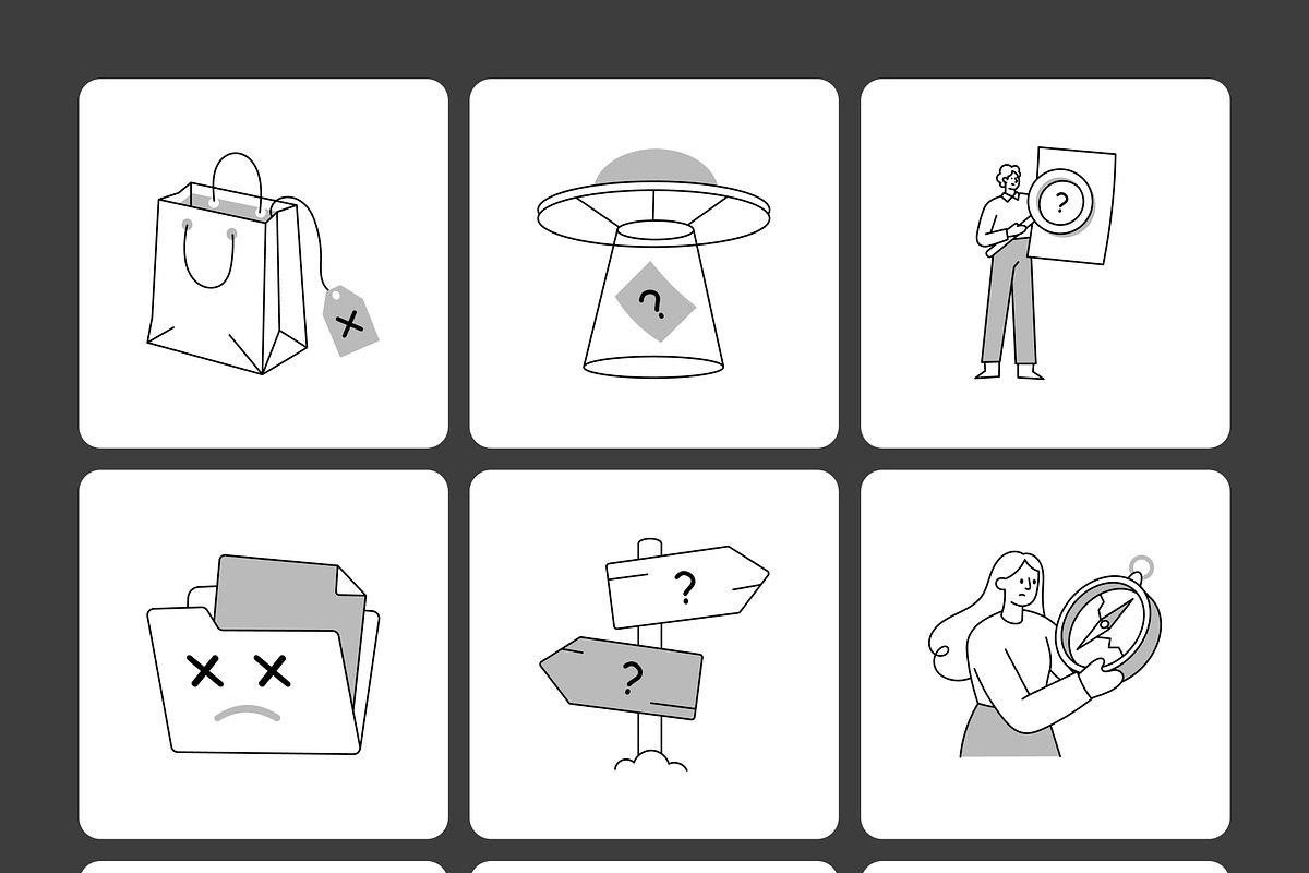 100 Empty State Illustration Bundle, an Empty State Illustration by Prosymbols (Photo 11 of 12)