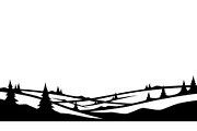 Winter Snow Landscape Silhouette, a Graphic by balal (Thumbnail 5 of 13)