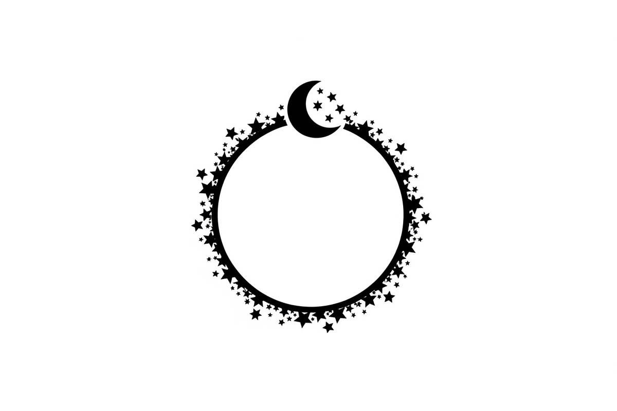 Crescent Moon Round Frame Bundle, an Illustration by Creativeshirt (Photo 3 of 31)