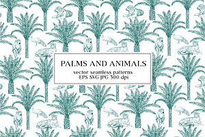 Monochrome tropical patterns