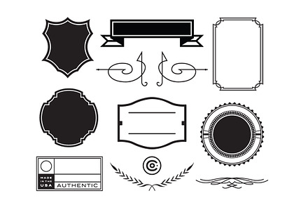 Vintage Elements Vector Packs