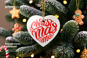 Christmas Ceramic Ornaments Mockup, a Household Mockup by PrimeMockup (Thumbnail 3 of 10)
