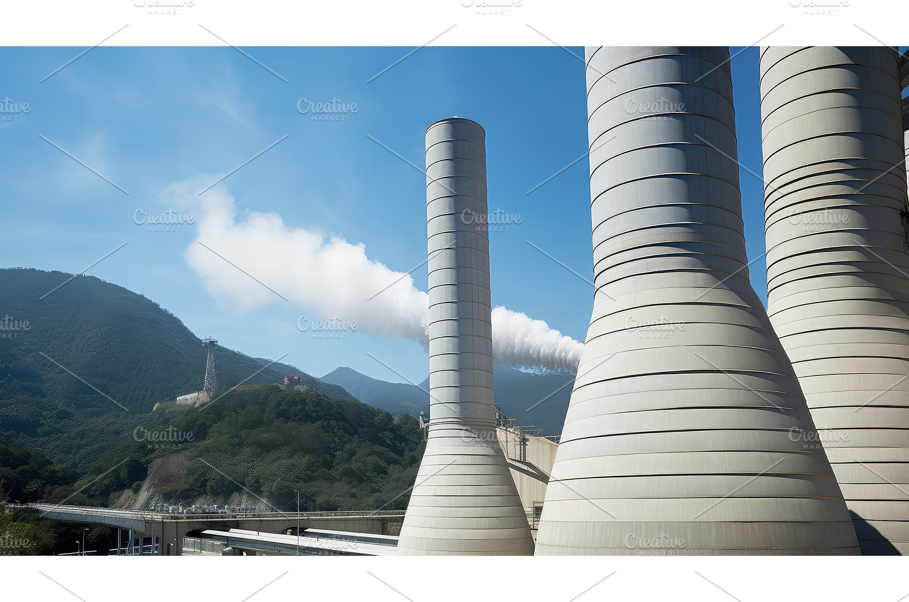 filtration storage Cement Factory ai, an Industrial Photo by pikepicture