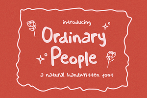 Ordinary People Handwritten Fonts