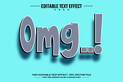 Omg 3D editable text effect template, a Layer Style Add-On by nicemorning (Thumbnail 1 of 3)
