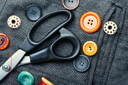 Fabrics and sewing tools, an Industrial Photo by MLunov MLunov