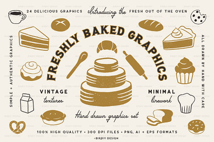 Freshly Baked Graphics Bakery Icons