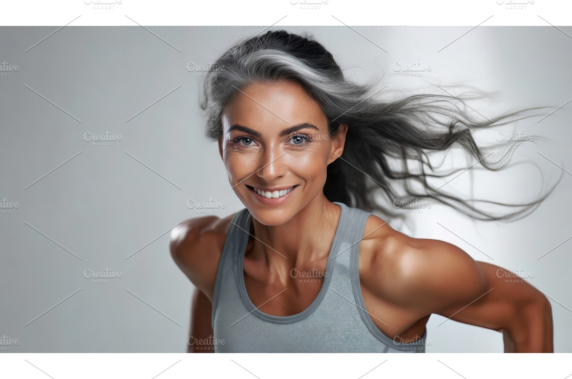 A smiling woman with gray hair in, a Nature Photo by Igor Tichonow