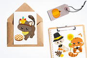 Thanksgiving Cat, an Animal Illustration by PrettyBundles (Thumbnail 4 of 5)