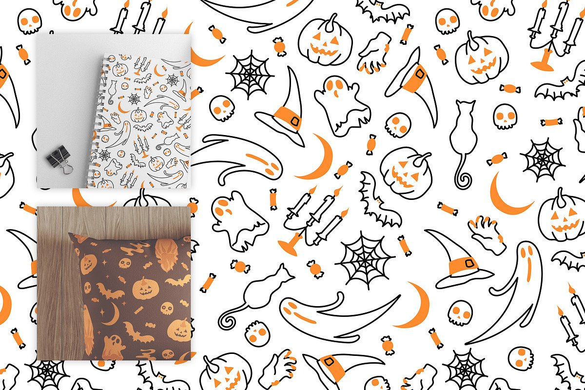 5 Halloween Seamless Pattern, a Pattern Graphic by vintagio (Photo 4 of 4)