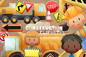 Construction Vehicle png clipart Set