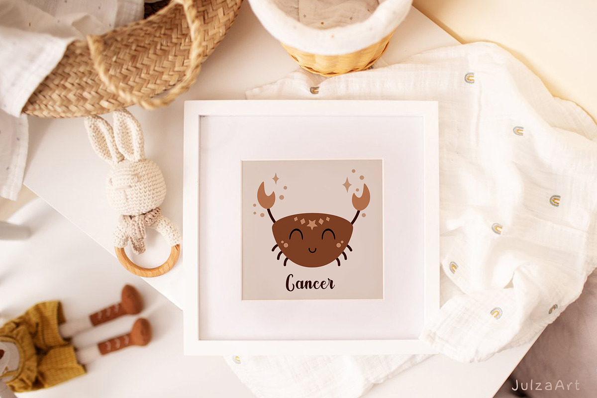 Zodiac baby clipart, an Animal Illustration by JulzaArt (Photo 3 of 6)