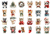Kitten Christmas Clipart Png, an Illustration by SinaCreation (Thumbnail 2 of 5)