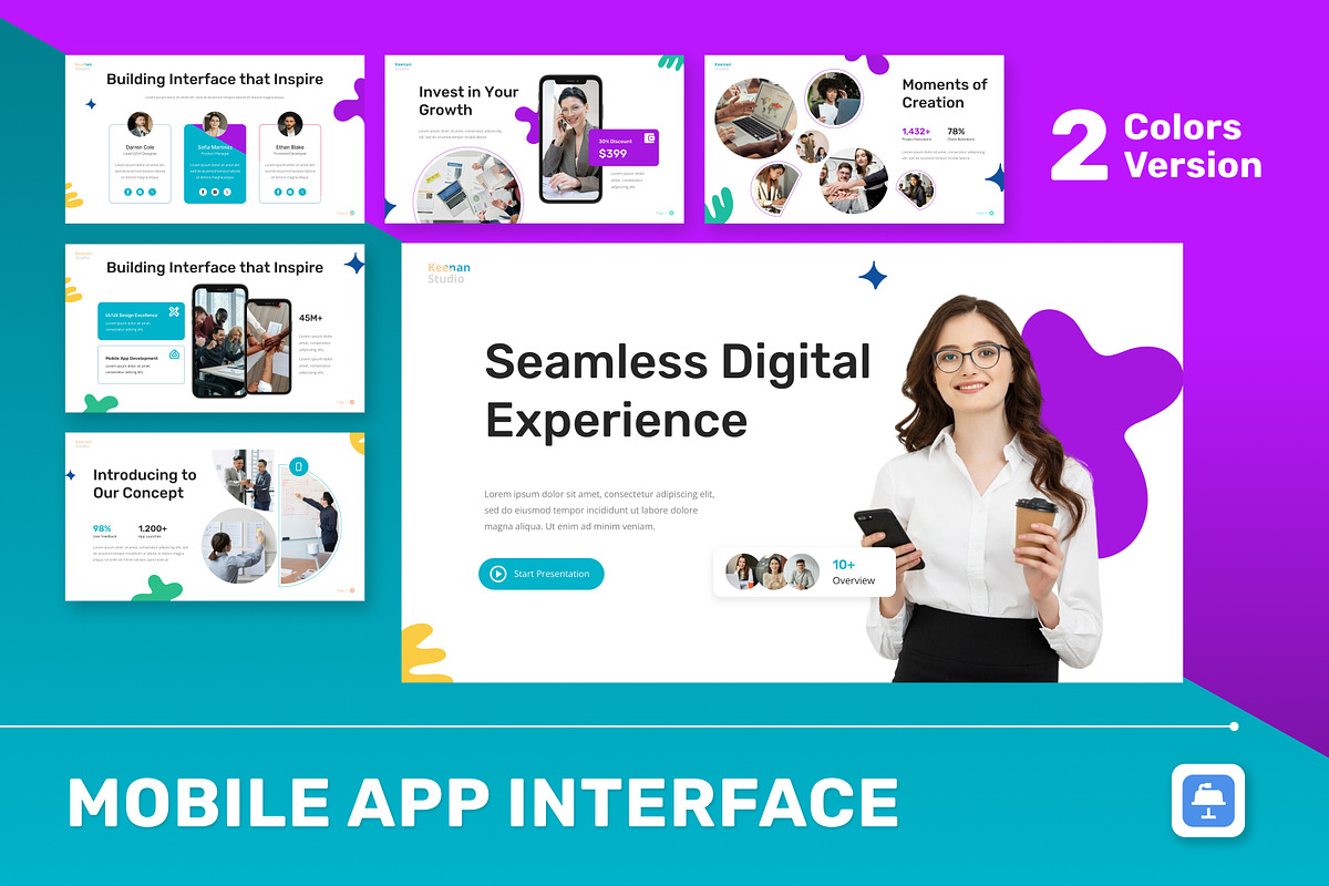 Mobile App Interface Keynote, a Presentation Template by Antstheme (Photo 1 of 4)