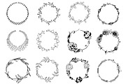 Hand Drawn Wreaths Flowers Vectors, an Illustration by becky nimoy (Thumbnail 4 of 5)
