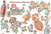 KALAMKARI. Vector Set Ornaments., a Pattern Graphic by Irina Skaska (Thumbnail 16 of 17)