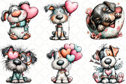 Whimsical Valentine Dog Clipart, an Animal Illustration by Black Bird Studio (Thumbnail 6 of 6)