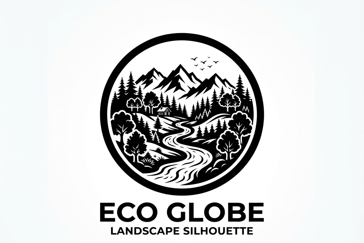 60 Eco Globe Landscape Silhouette, a Technology Illustration by Amazin_art (Photo 28 of 29)