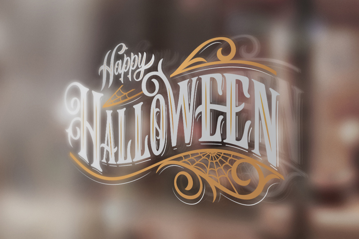 Happy Halloween logotype, a Poster Template by Anna's Lettering (Photo 2 of 3)