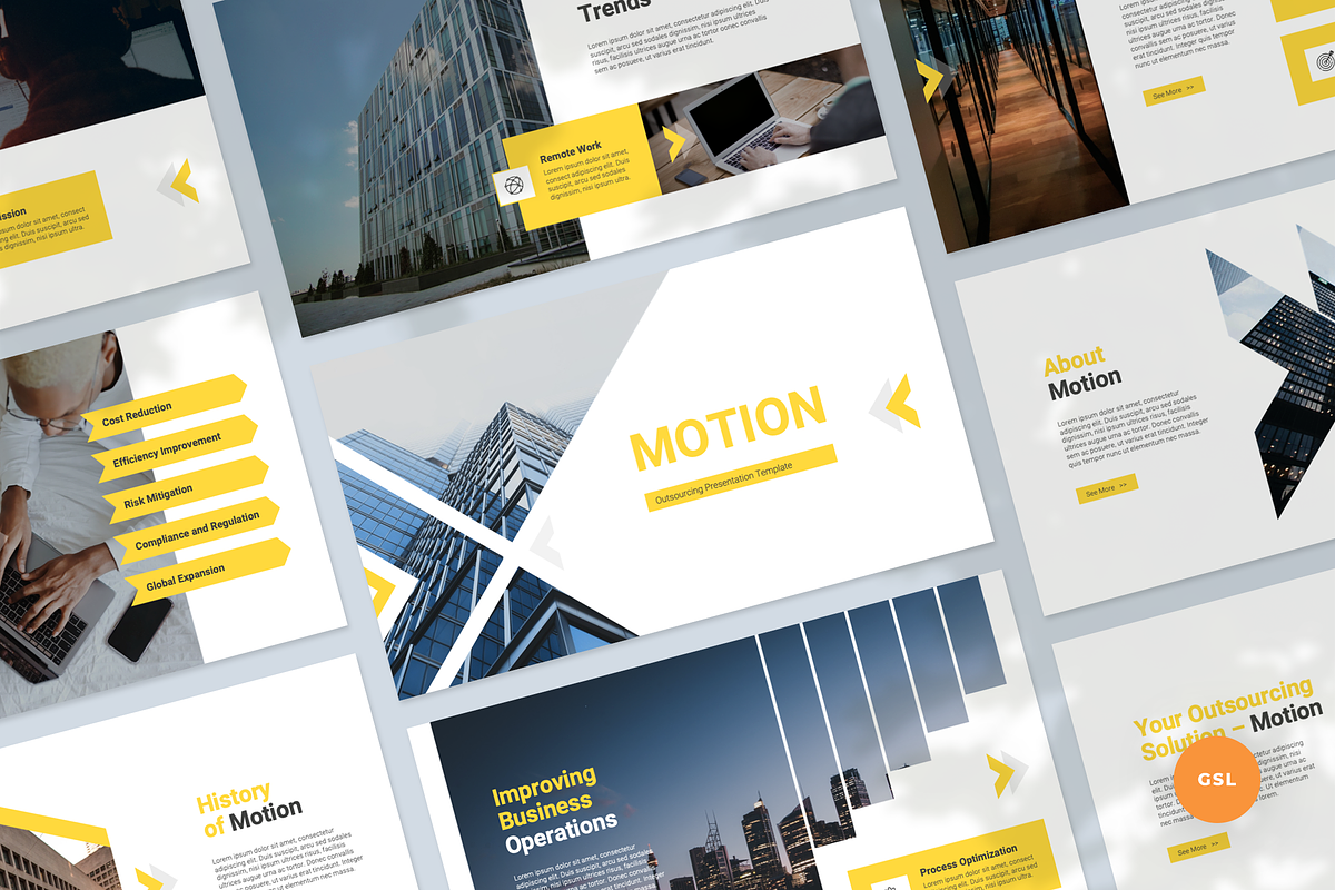 Outsourcing Google Slides Template, a Presentation Template by Flat Icons (Photo 1 of 4)