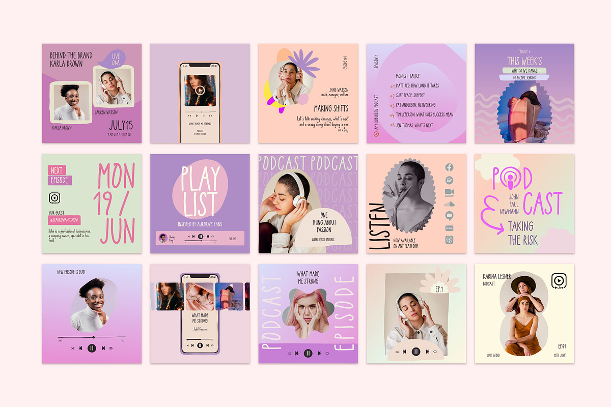Podcast and Live Instagram Creator, a Social Media Template by Sparrow & Snow (Photo 14 of 19)