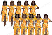 Honey Girls Clipart, a Person Illustration by GlamArtZhanna (Thumbnail 3 of 5)