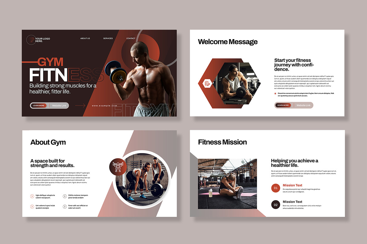 Gym Fitness Presentation Template
