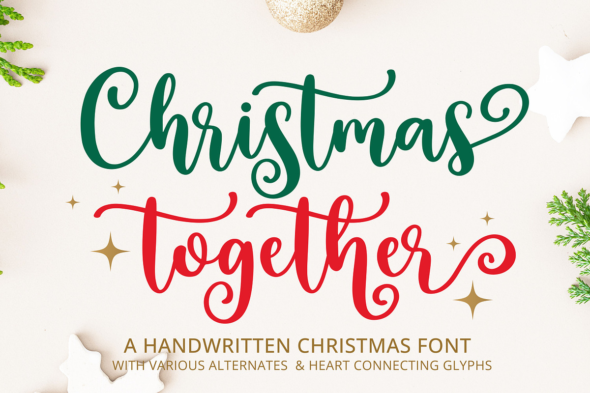 Christmas Together, a Handwritten Font by BitongType (Photo 1 of 12)